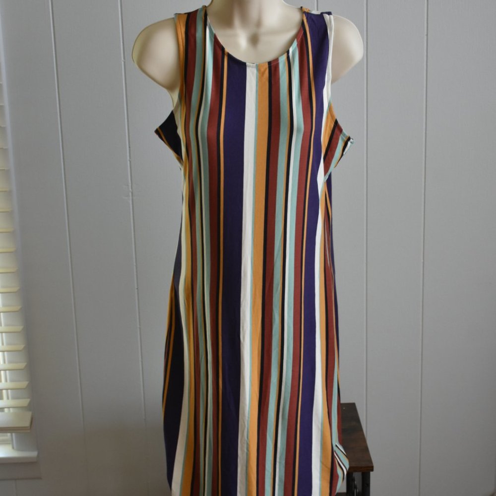 Boutique - Size Medium - Striped Bodycon Dress